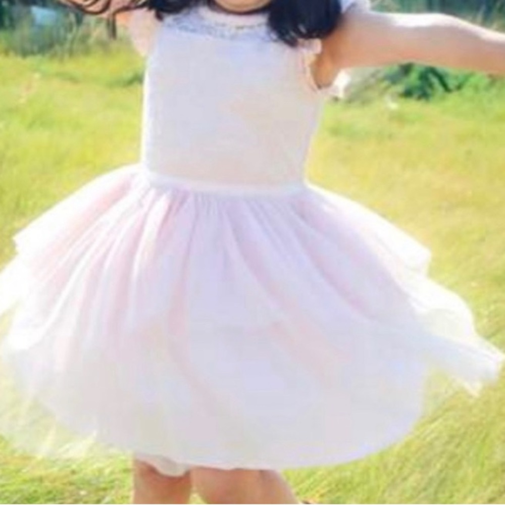 CAT & JACK Sequin Lace Tulle Girl’s Dress | Blush Pink |‎ XL 14/16